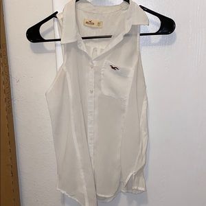 Sheer button up tank top